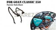 Fit For Royal Enfield Goan Classic 350 Pannier Mounting Rails Black - SPAREZO